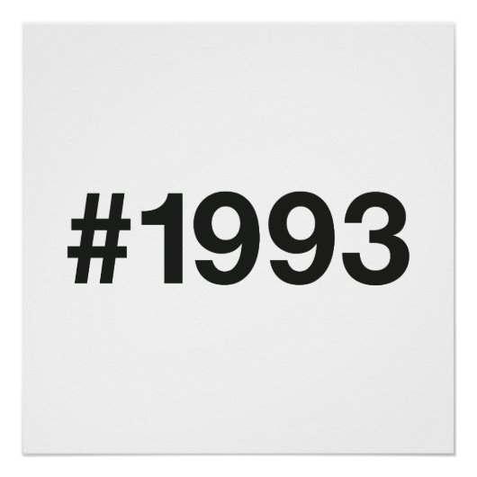 1993 Hashtag 32 Geburtstagsfeier Poster (Vorderseite)