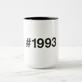 1993 Hashtag 32 Geburtstagsfeier Tasse (Zentrum)