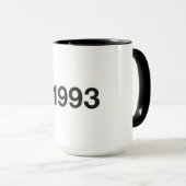 1993 Hashtag 32 Geburtstagsfeier Tasse (VorderseiteRechts)