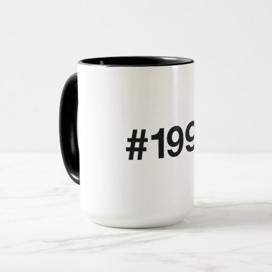 1993 Hashtag 32 Geburtstagsfeier Tasse (Vorderseite Links)