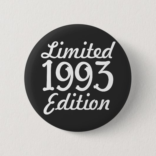 1993 limitierte Edition 30. Geburtstagskarte Button (Vorderseite)