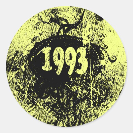 1993 Retro Vintage - Aufkleber (Vorderseite)
