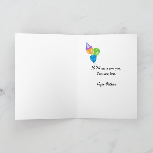 1994 Geburtstagspass-Fakten Karte (Innenseite)