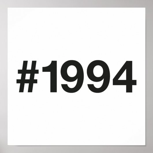1994 Hashtag 31 Geburtstag Poster (Vorne)
