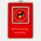 1994 Jahr des Hundes Rahmen-Ornament Silber (Vorderseite)