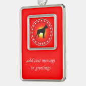 1994 Jahr des Hundes Rahmen-Ornament Silber (Links)