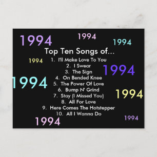 1994 Lieder Postkarte