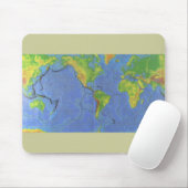 1994 Physikalische Weltkarte - tektonische Teller  Mousepad (Mit Mouse)