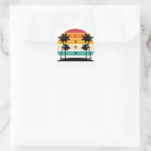 1994 Retro Stripe Sunset Vintag Quadratischer Aufkleber (Tasche)