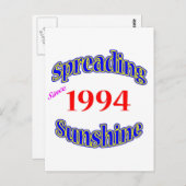 1994 Sonnenschein verbreiten Postkarte (Vorne/Hinten)