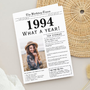 1994 Zeitung Geburtstagskarte Feiertagskarte