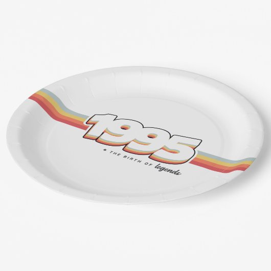 1995 Die Geburt von Legenden Pappteller (Schrägansicht)