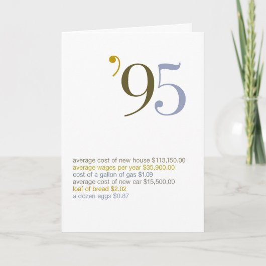 1995 Geburtstags-Spaß-Tatsachen Karte (Vorderseite)