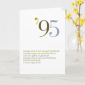 1995 Geburtstags-Spaß-Tatsachen Karte (Gelbe Blume)