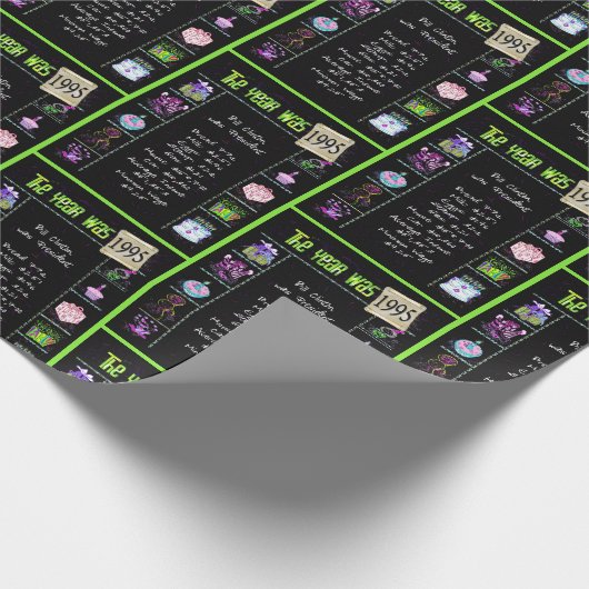 1995 Geburtstagsjahr Trivia Geschenkpapier (Ecke)