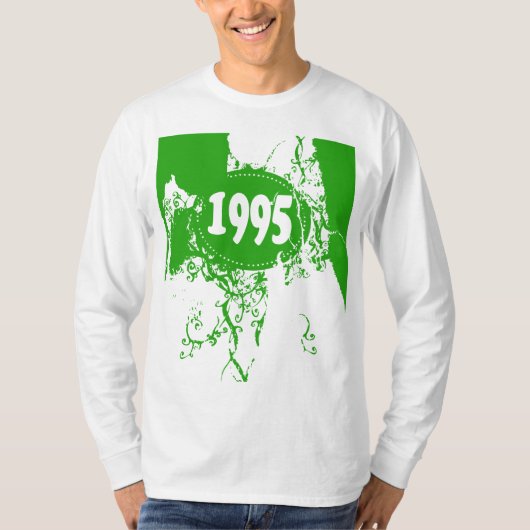 1995 - Grünes Vintages retro - T - Shirt (Vorderseite)