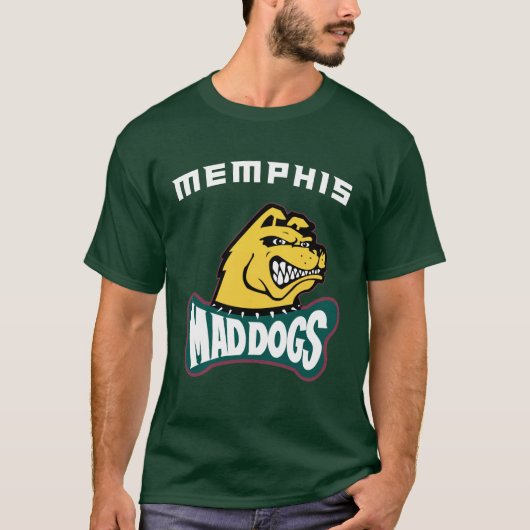 1995 Memphis MadDogs Retro CFL Pro Football 🏈 T-Shirt (Vorderseite)
