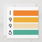 1995 Retro Stripe Sunset Vintag Dankeskarte (Vorderseite)