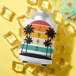 1995 Retro Stripe Sunset Vintag Dosenkühler