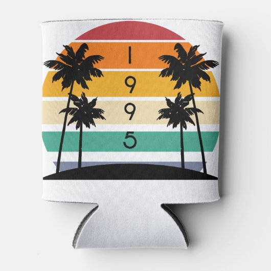 1995 Retro Stripe Sunset Vintag Dosenkühler (Vorderseite)