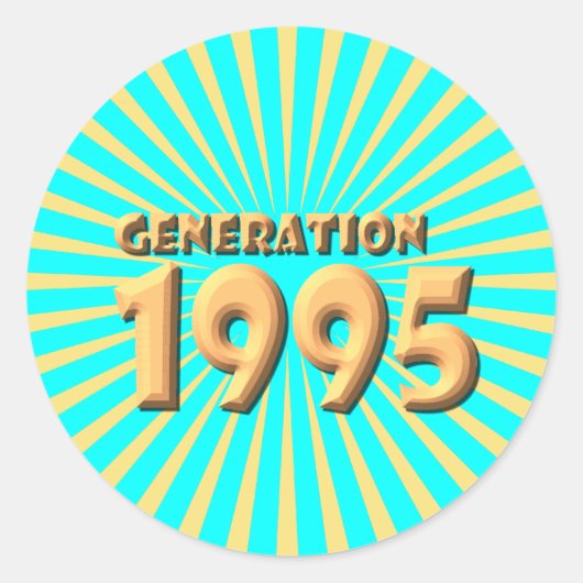 1995 RUNDER AUFKLEBER (Vorderseite)