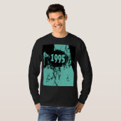 1995 - Schwarz, blau, Vintager Retro - T - Shirt (Vorne ganz)