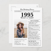 1995 Zeitung Geburtstagskarte Feiertagspostkarte (Vorne/Hinten)