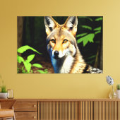 "1996" Cayote in der Leinwand des Waldes (Insitu (Wohnzimmer))