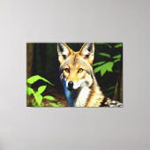 "1996" Cayote in der Leinwand des Waldes (Vorderseite)