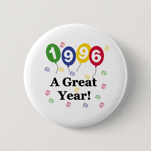 1996 ein großes Jahr-Geburtstag Button (Vorderseite)
