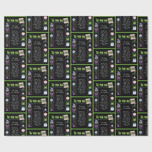 1996 Geburtstagsjahr Trivia Geschenkpapier (Flach)