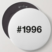 1996 Hashtag 29 Geburtstag Jahrestag Button (Vorne & Hinten)