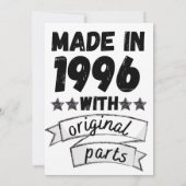 1996 mit Originalteilen hergestellt, Dankeskarte (Rückseite)