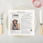 1996 Newspaper Birthday Serviette