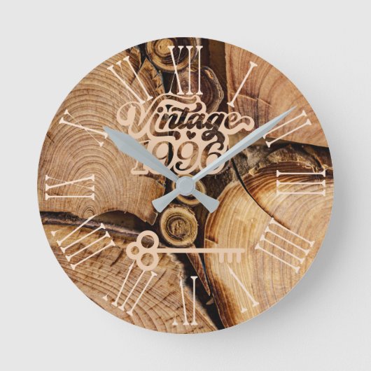 1996 Vintage Acrylwand-Uhr Runde Wanduhr (Vorderseite)