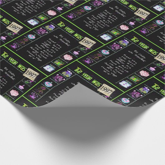 1997 Geburtstagsjahr Trivia Geschenkpapier (Ecke)