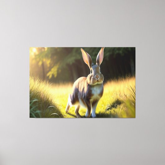 "1997" Kaninchen auf der Laufbahn Leinwand Art (Vorderseite)