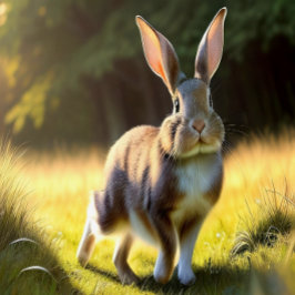 "1997" Kaninchen auf der Laufbahn Leinwand Art