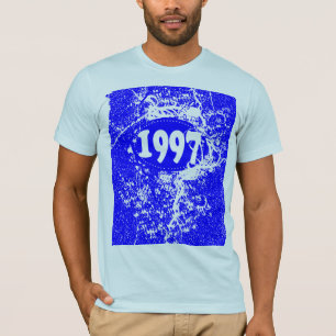1997 - Lila, blaues Vintages Retro - T - Shirt