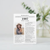 1997 Newspaper Birthday postcard Postkarte (Stehend Vorderseite)