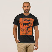 1997 - Orange, Vintage schwarze Retro - T - Shirt (Vorne ganz)