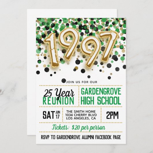 1997 Uni-Wiedersehen Einladung (Vorne/Hinten)