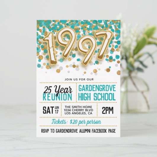 1997 Uni-Wiedersehen Einladung (Stehend Vorderseite)