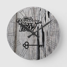 1997 Vintage Acrylwand-Uhr Runde Wanduhr