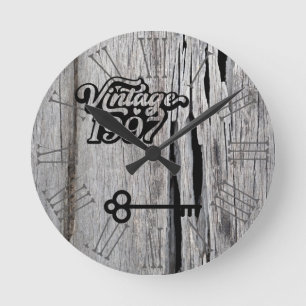1997 Vintage Acrylwand-Uhr Runde Wanduhr