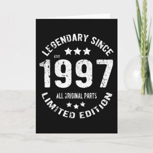 1997 Vintage Geburtstag Karte