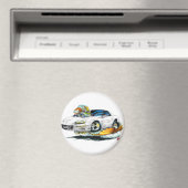 1998-02 Camaro White Car Magnet (In Situ (Geschirrspüler))