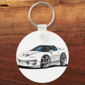 1998-02 Trans Am White Car Schlüsselanhänger (Vorderseite)
