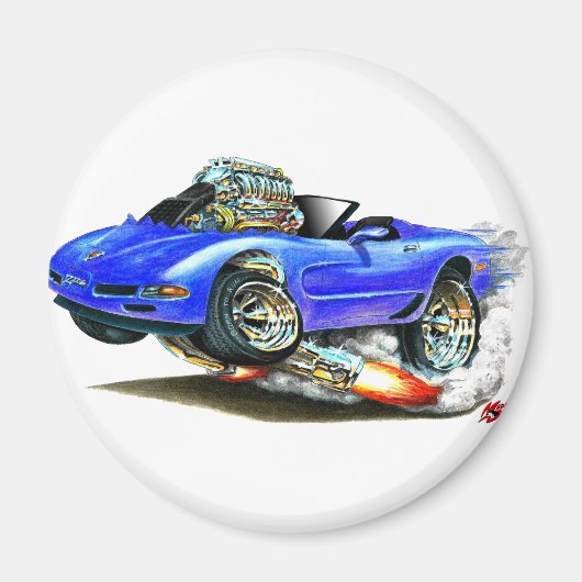 1998-2004 Corvette Blue Convertible Magnet (Vorne)