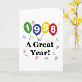 1998 ein großes Jahr-Geburtstag Karte (Gelbe Blume)